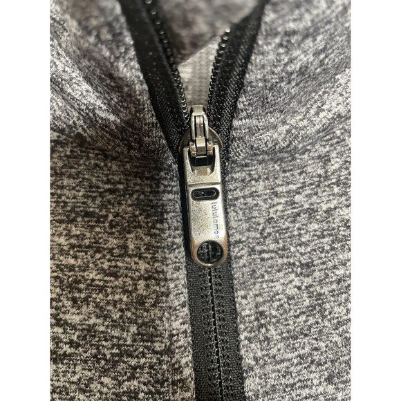 Lululemon Jacket Mens Large Gray Heathered Full Zip Mock Neck Athletic Wicking - Picture 5 of 8